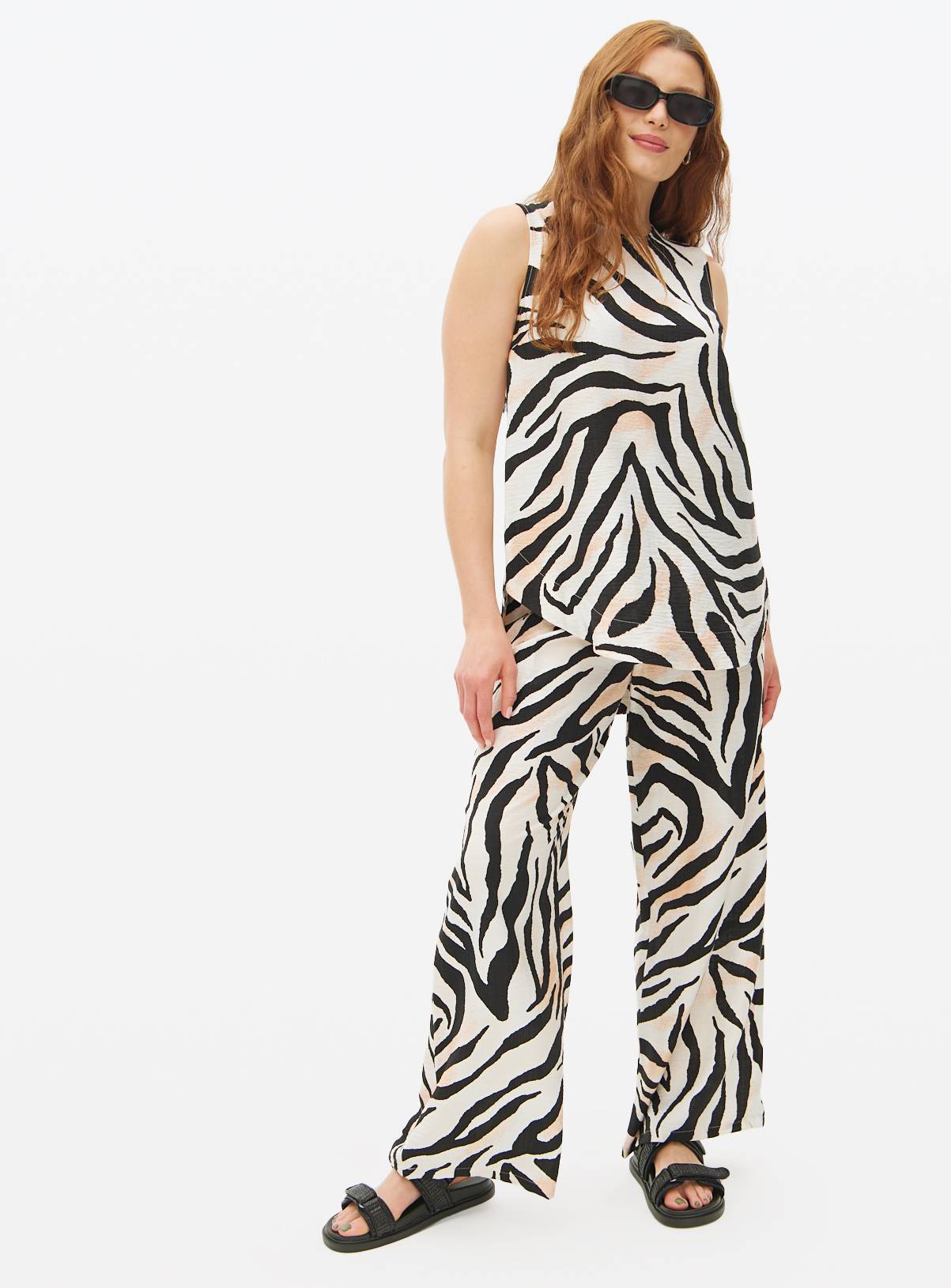 Multi Printed Wide Leg Co-ord Trousers  14 - Image 2